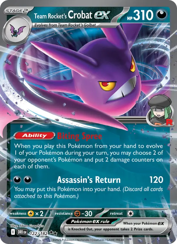 Team Rocket's Crobat ex — Destined Rivals card #122