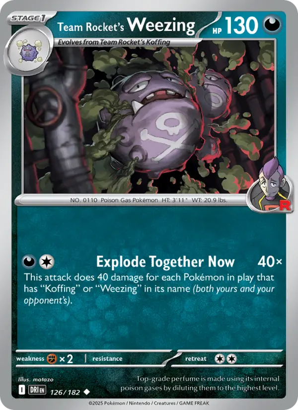 Team Rocket's Weezing — Destined Rivals card #126