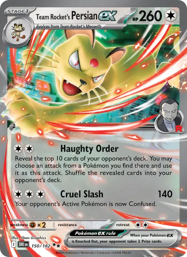 Team Rocket's Persian ex — Destined Rivals card #150