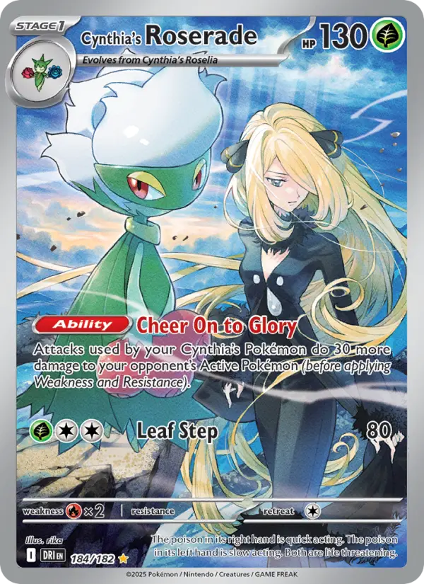 Cynthia's Roserade — Destined Rivals card #184