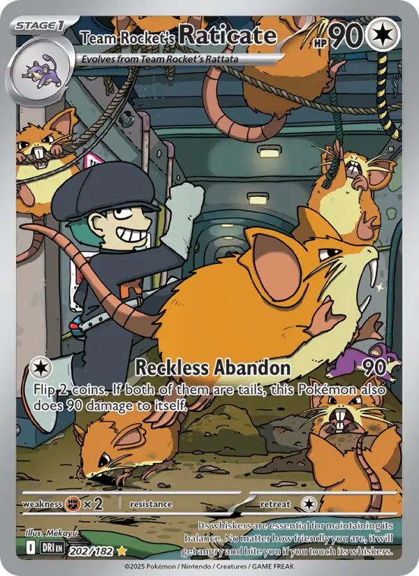 Team Rocket's Raticate — Destined Rivals card #202