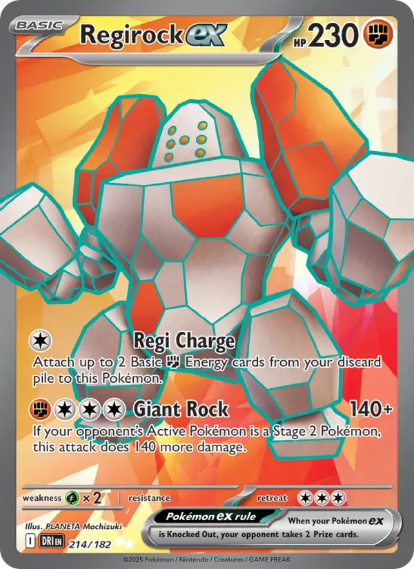 Regirock ex — Destined Rivals card #214