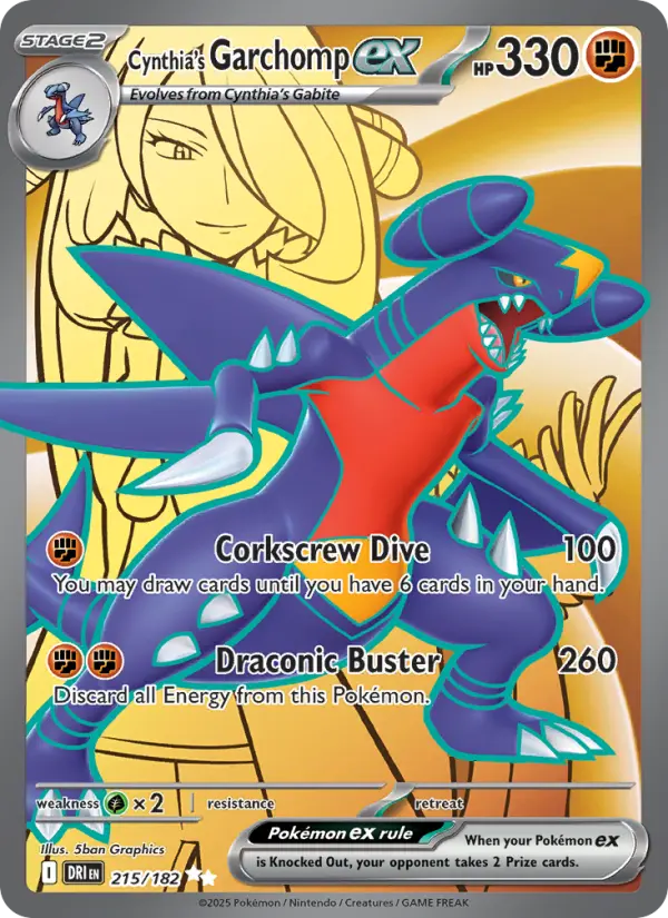 Cynthia's Garchomp ex — Destined Rivals card #215