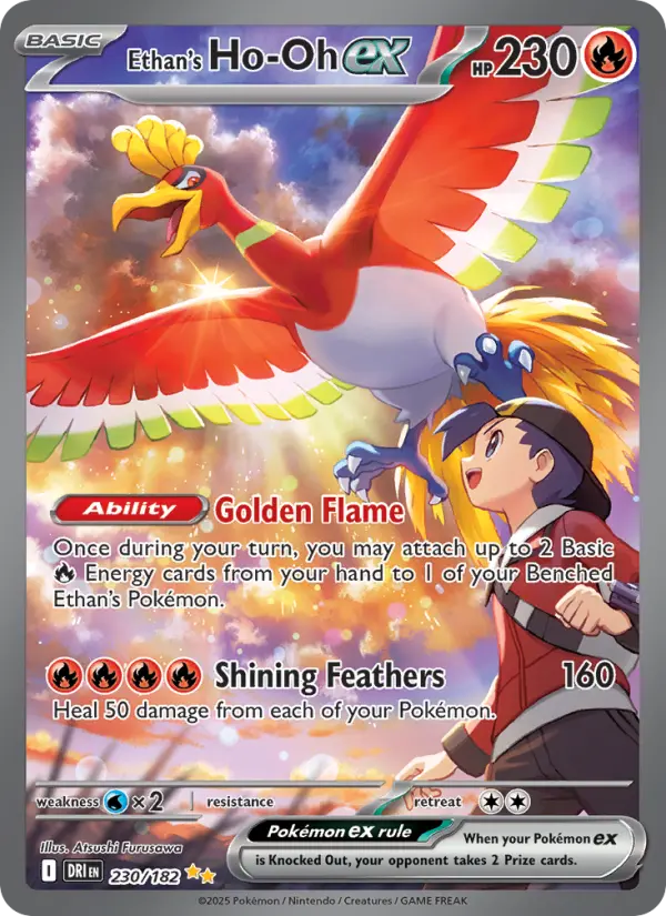 Ethan's Ho-Oh ex — Destined Rivals card #230