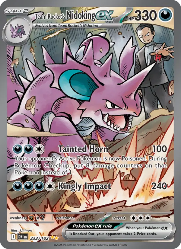 Team Rocket's Nidoking ex — Destined Rivals card #233