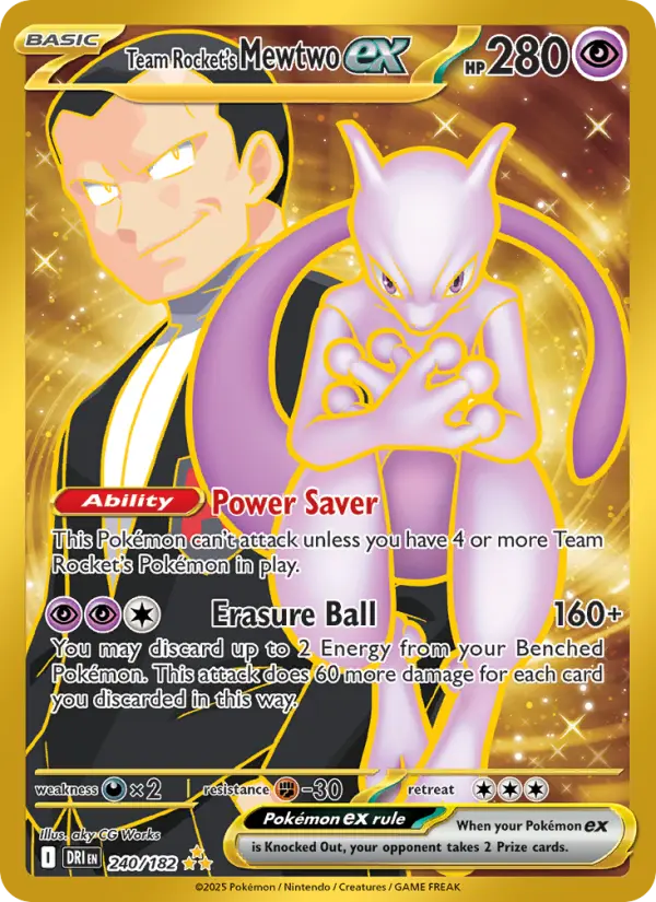 Team Rocket's Mewtwo ex — Destined Rivals card #240