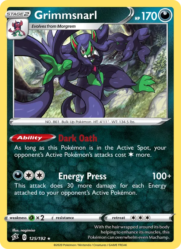 Grimmsnarl — Rebel Clash card #125