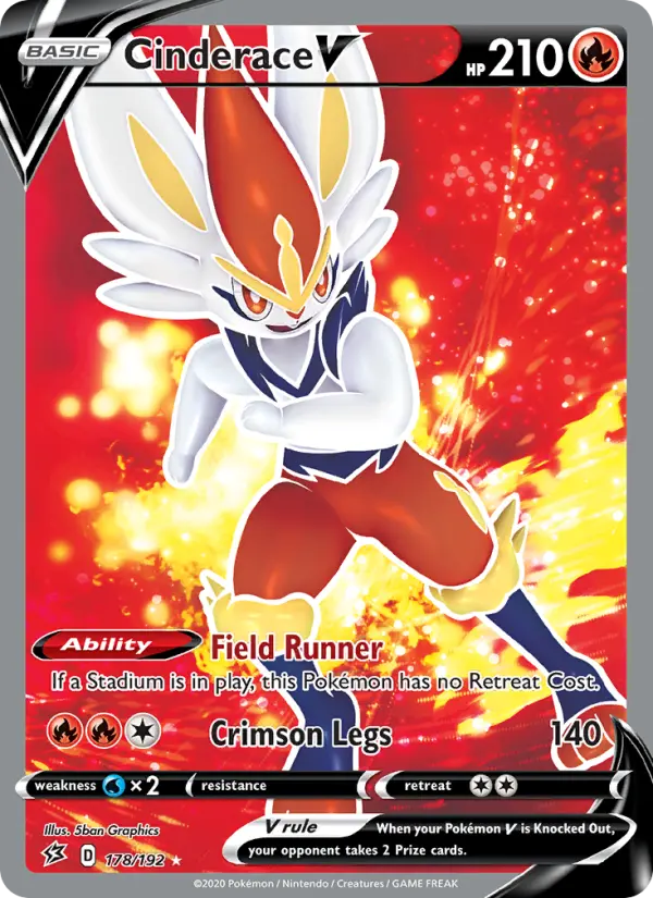 Cinderace V — Rebel Clash card #178