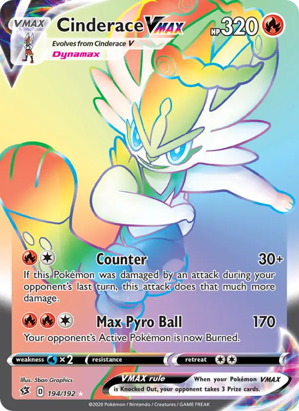 Cinderace VMAX — Rebel Clash card #194