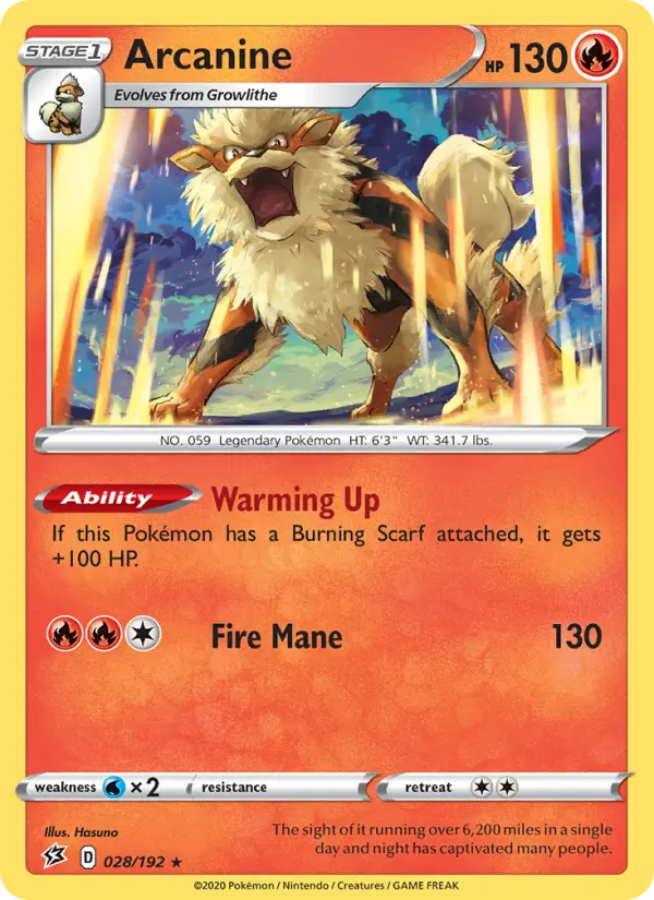 Arcanine — Rebel Clash card #28