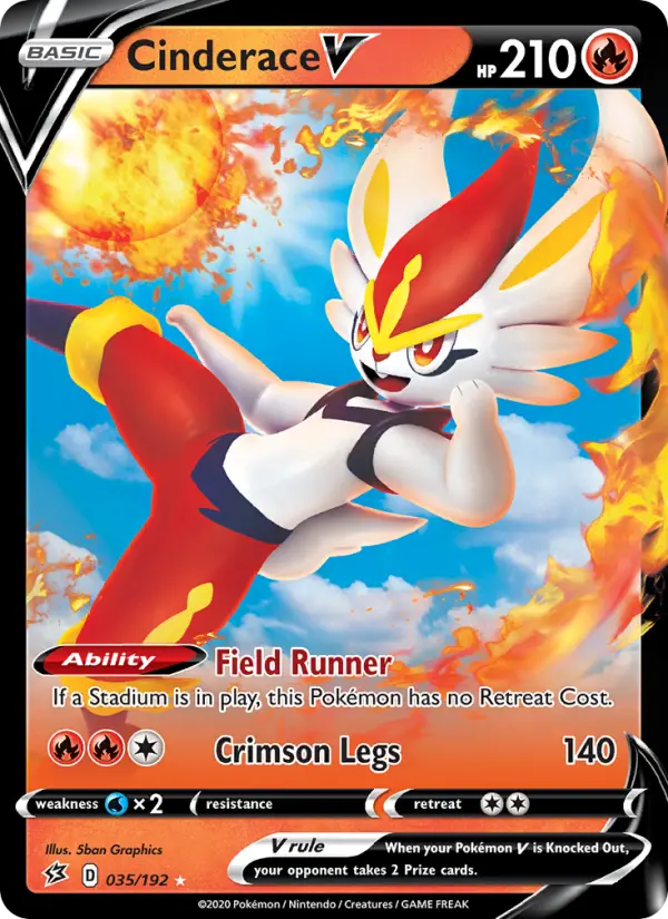 Cinderace V — Rebel Clash card #35