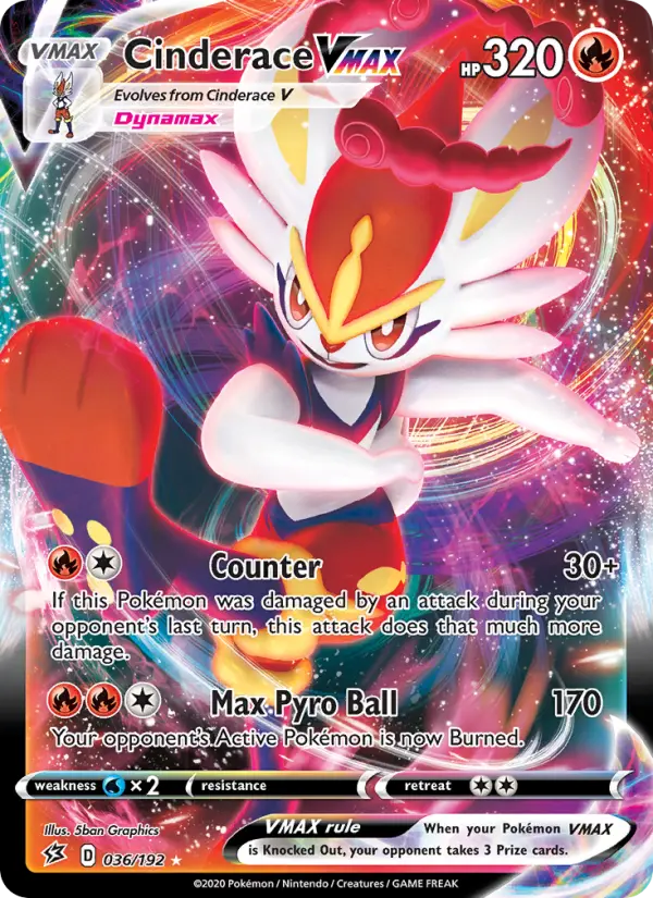 Cinderace VMAX — Rebel Clash card #36