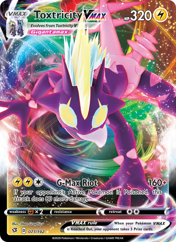 Toxtricity VMAX — Rebel Clash card #71