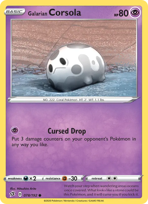 Galarian Corsola — Rebel Clash card #78