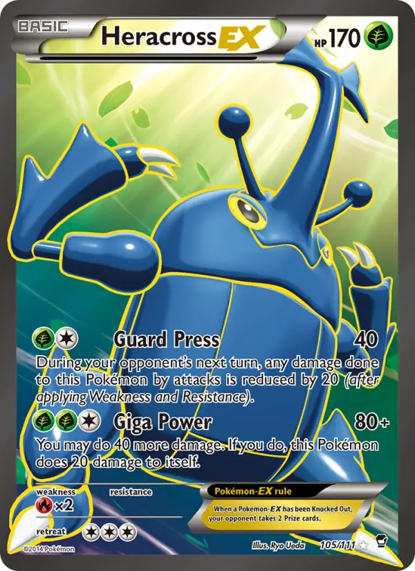 Heracross EX — Furious Fists card #105