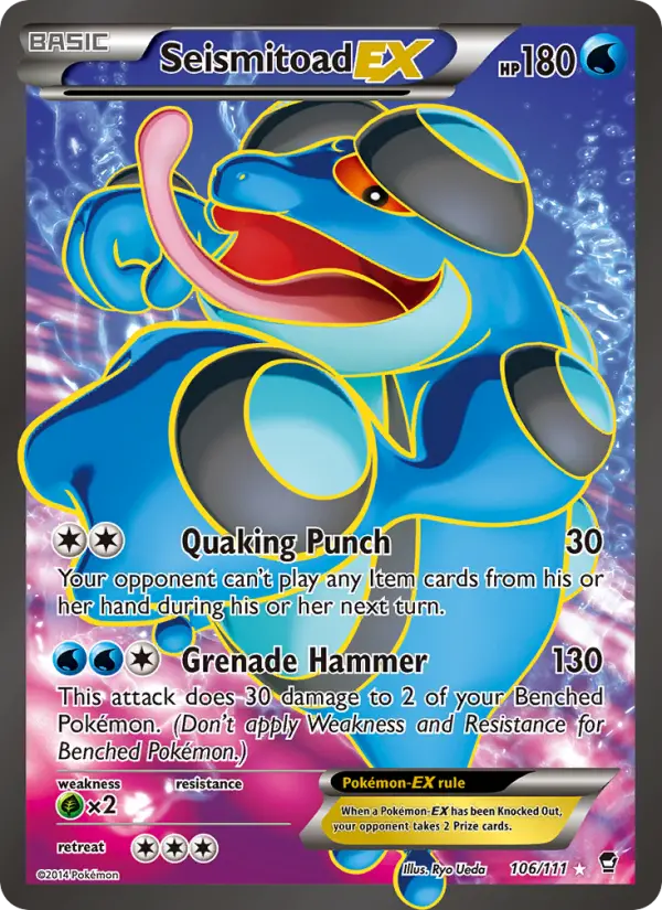 Seismitoad EX — Furious Fists card #106