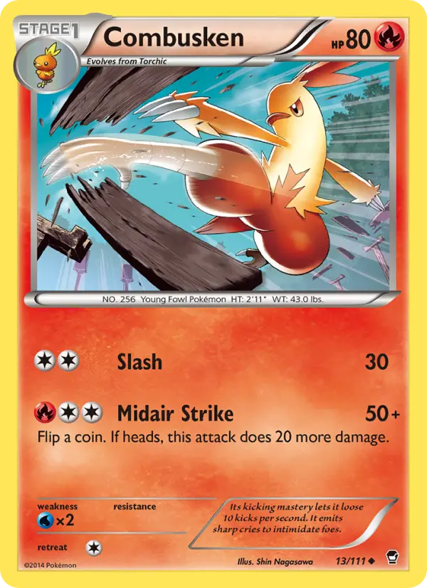 Combusken — Furious Fists card #13