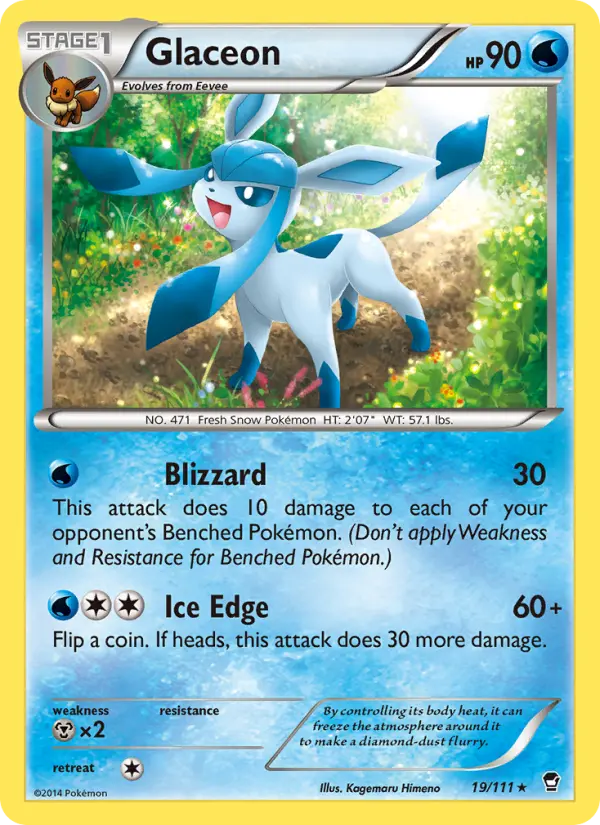 Glaceon — Furious Fists card #19
