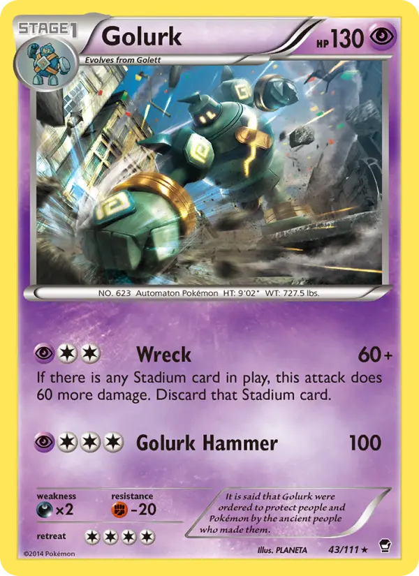 Golurk — Furious Fists card #43