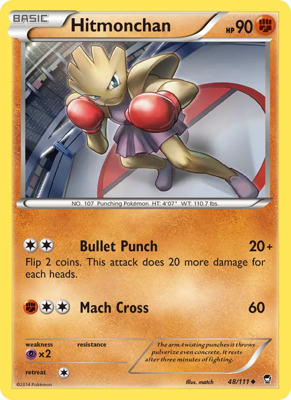 Hitmonchan — Furious Fists card #48