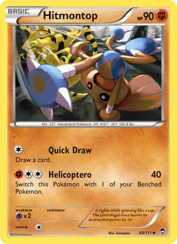 Hitmontop — Furious Fists card #49