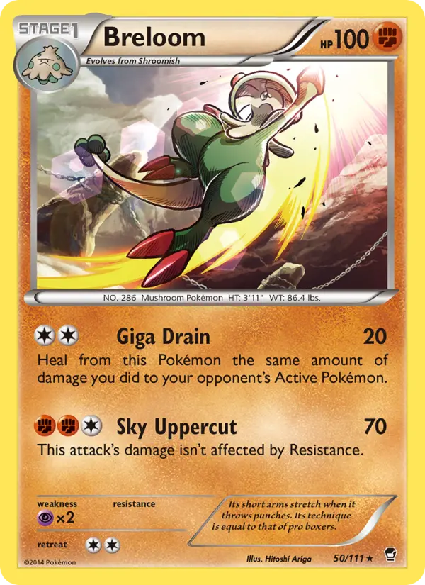 Breloom — Furious Fists card #50