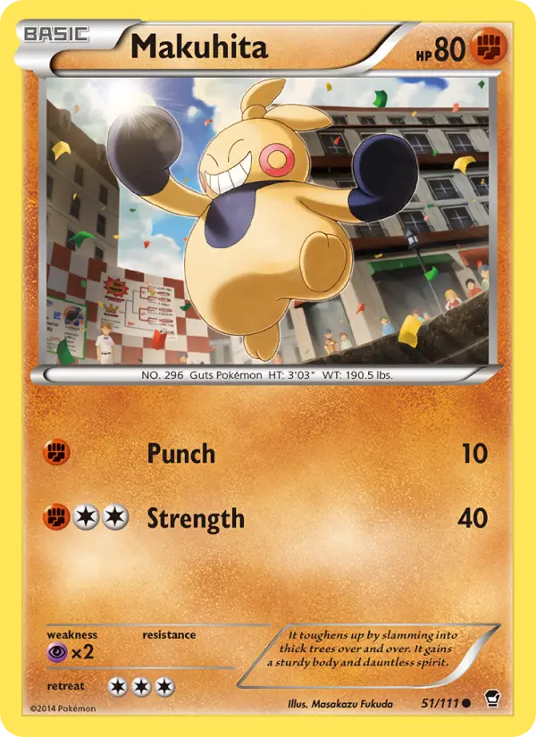 Makuhita — Furious Fists card #51