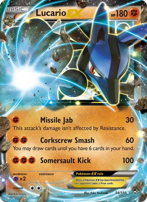 Lucario EX — Furious Fists card #54