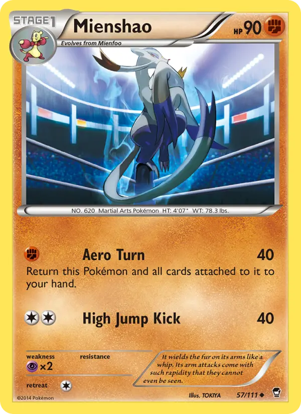 Mienshao — Furious Fists card #57