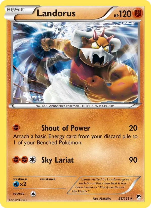 Landorus — Furious Fists card #58