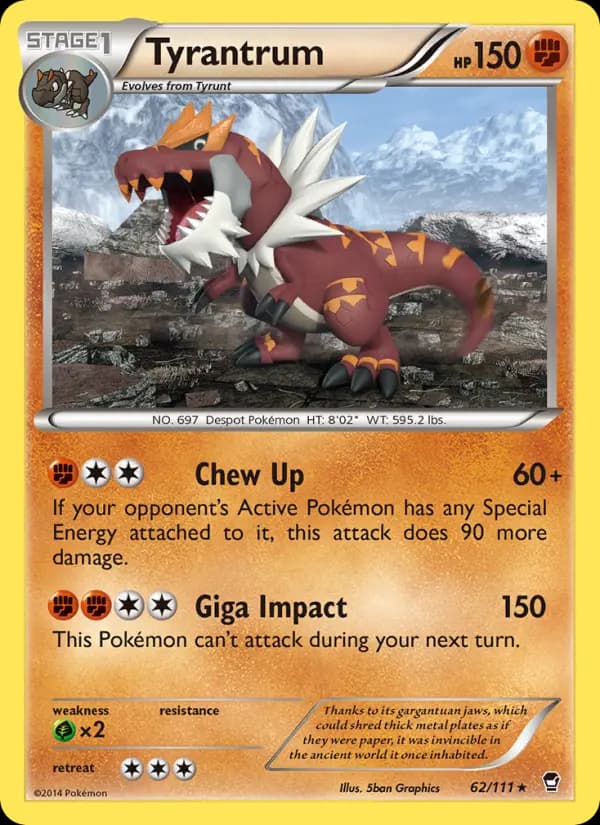 Tyrantrum — Furious Fists card #62
