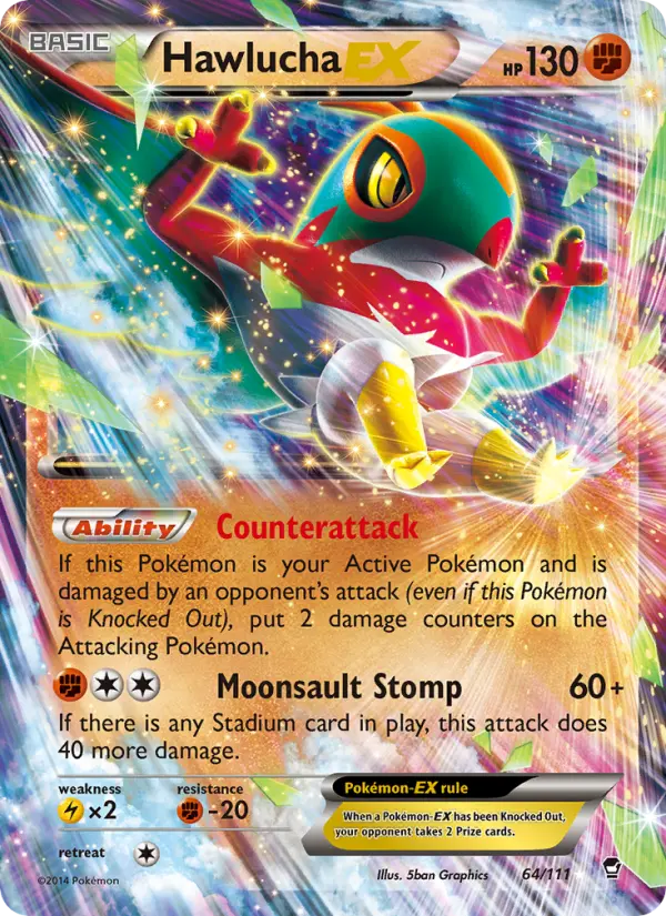 Hawlucha EX — Furious Fists card #64