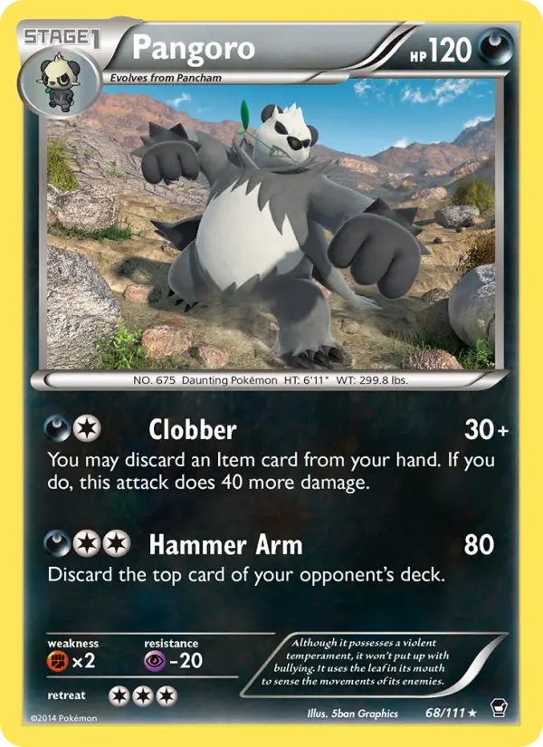 Pangoro — Furious Fists card #68
