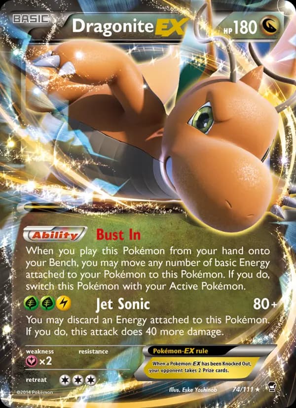 Dragonite EX — Furious Fists card #74