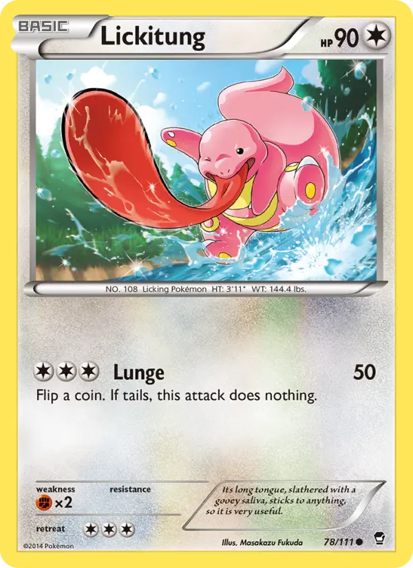 Lickitung — Furious Fists card #78