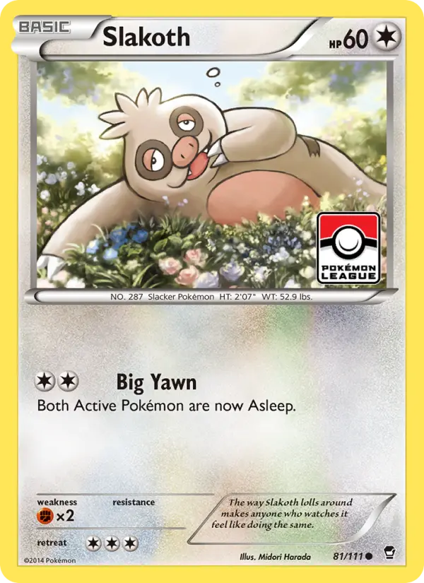 Slakoth — Furious Fists card #81
