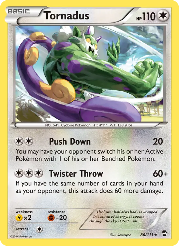 Tornadus — Furious Fists card #86