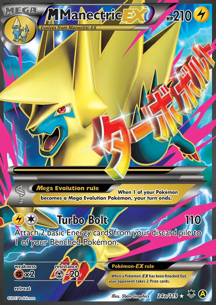 M Manectric EX — Phantom Forces card #24a
