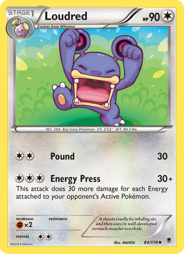 Loudred — Phantom Forces card #84
