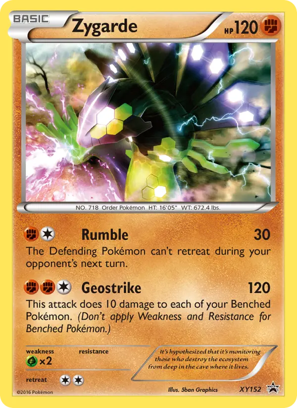 Zygarde — XY Black Star Promos card #XY152