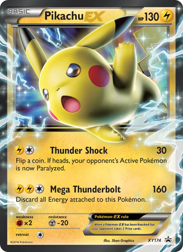Pikachu-EX — XY Black Star Promos card #XY174