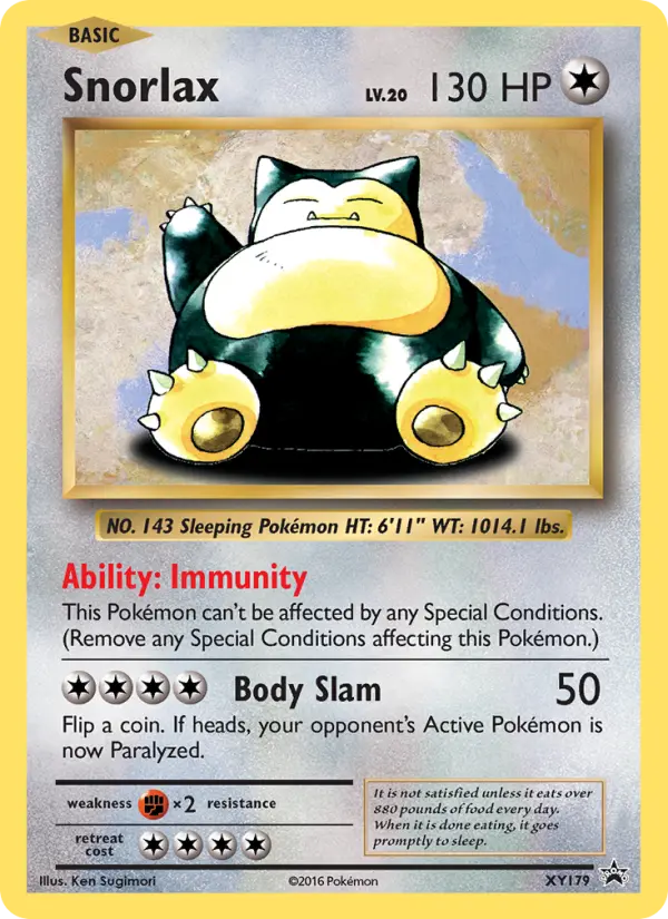 Snorlax — XY Black Star Promos card #XY179