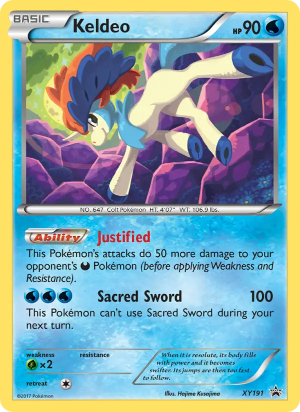 Keldeo — XY Black Star Promos card #XY191