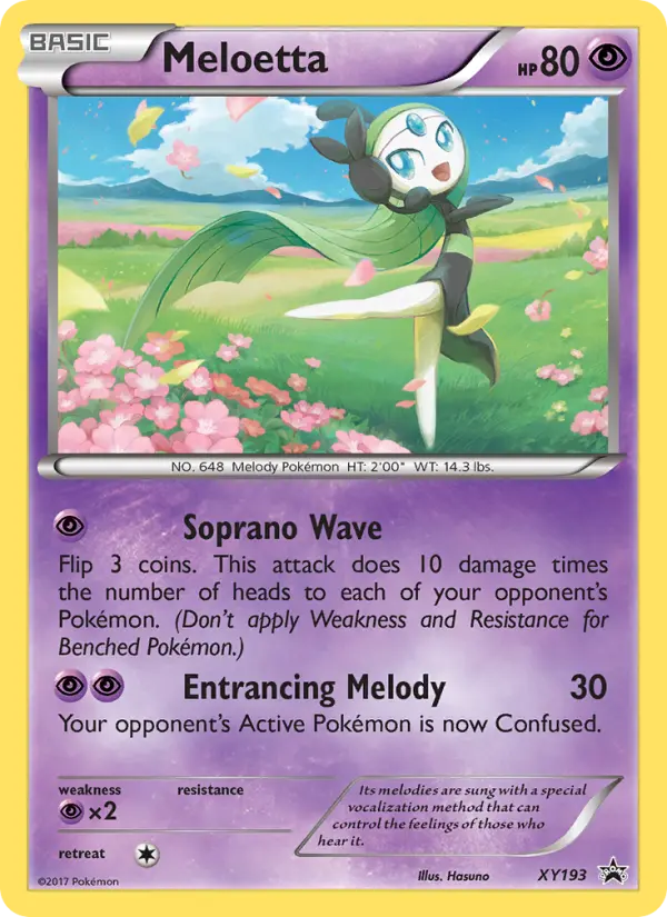 Meloetta — XY Black Star Promos card #XY193