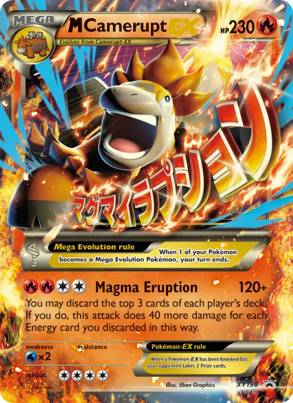 M Camerupt-EX — XY Black Star Promos card #XY198