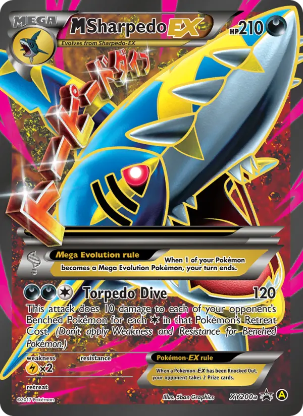 M Sharpedo-EX — XY Black Star Promos card #XY200a