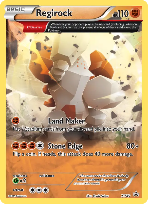 Regirock — XY Black Star Promos card #XY49