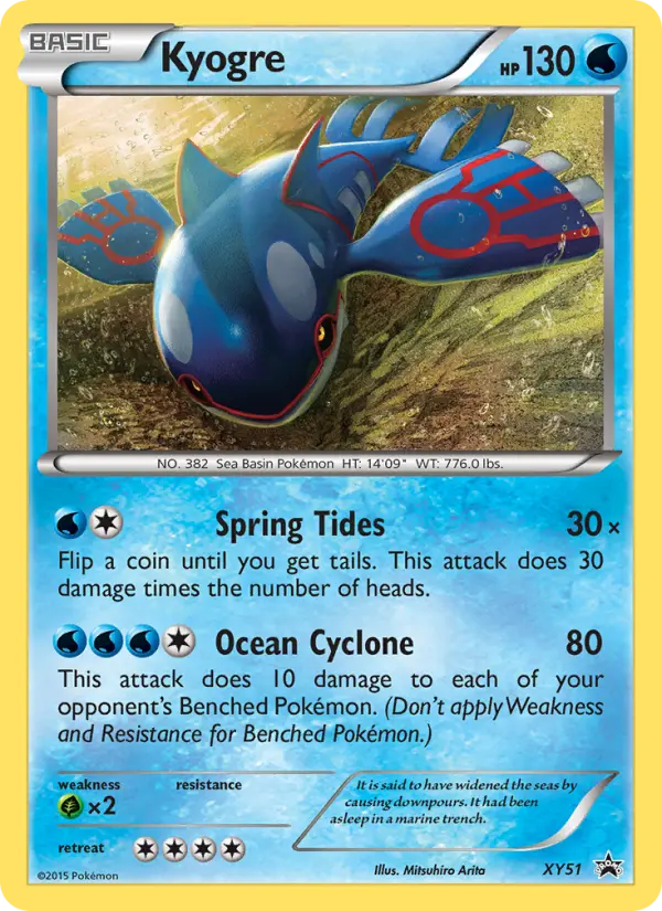 Kyogre — XY Black Star Promos card #XY51