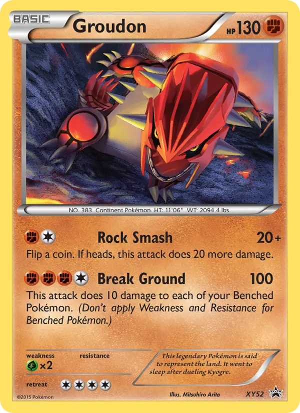 Groudon — XY Black Star Promos card #XY52