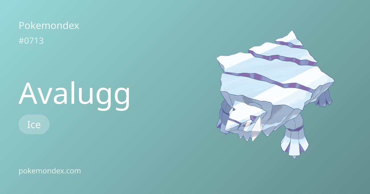 Avalugg Pokédex Entry — Biology, Battle Guide & Locations | Pokemondex